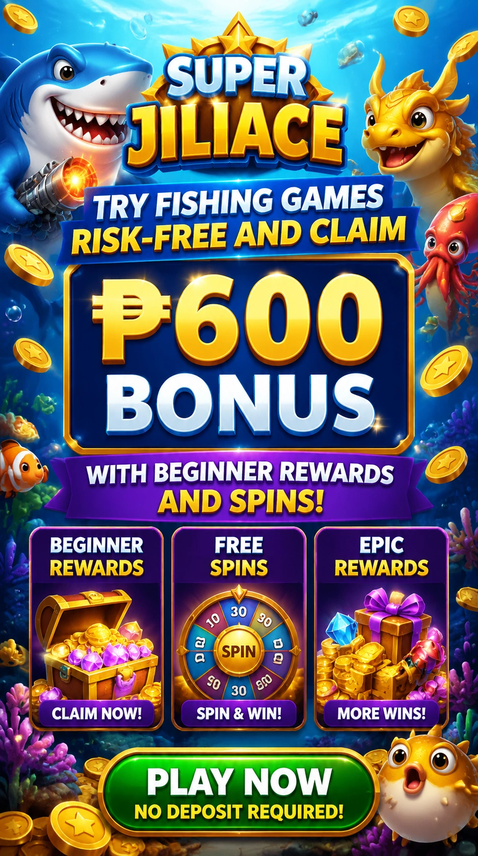 Fishing game interface on a mobile screen