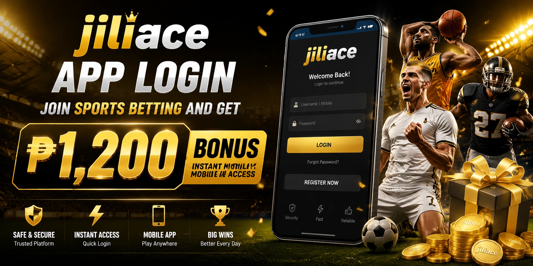 Sports promotion visual for current offers and welcome rewards
